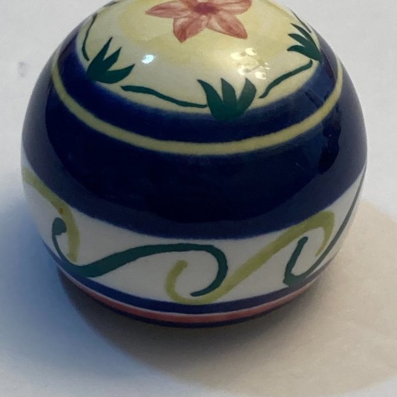 Ceramic Drawer Pull Knobs Cabinet Pulls Flower Floral Set of 11 Blue Green Pink - Picture 6 of 13